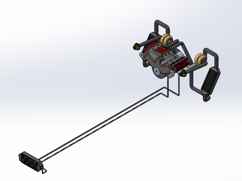 发动机完整组装